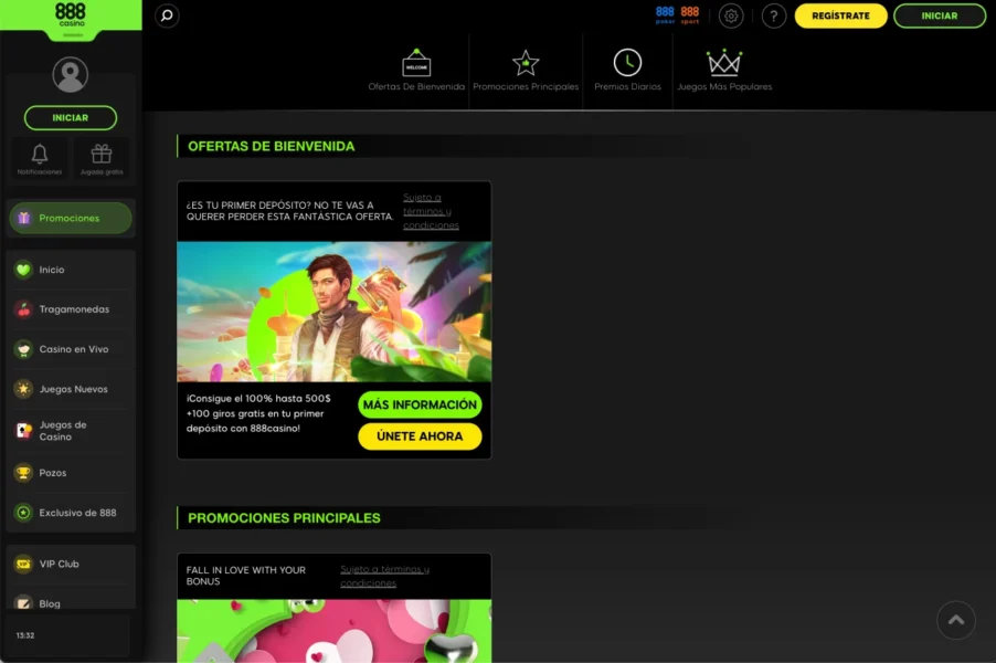 888 casino screen bonuses