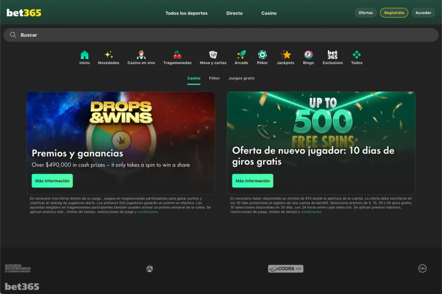 bet365 screen bonuses